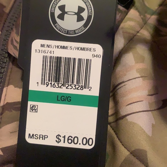 NWT Mens Under Armour Storm Brow Tine Forest Camouflage Hunting Jacket - Picture 9 of 9